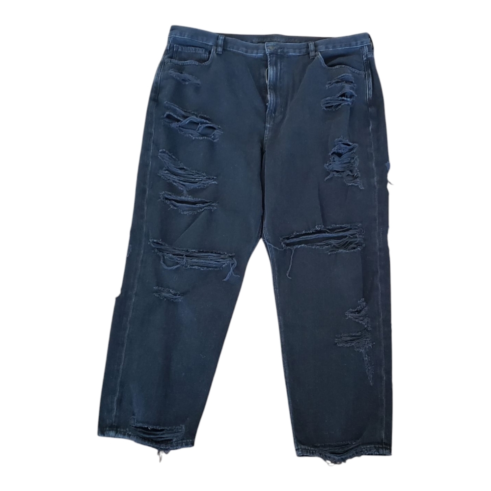 Women's Distressed Black Jeans